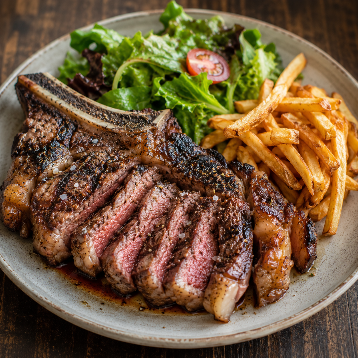 Cote de bœuf frites
